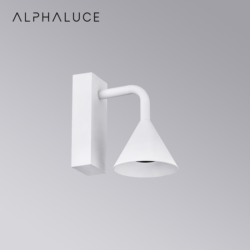 ALPHALUCE Fancy Wall Art With Lights Hotel Commercial Bed Side Lamp Aluminum Wall Mounted Led Light