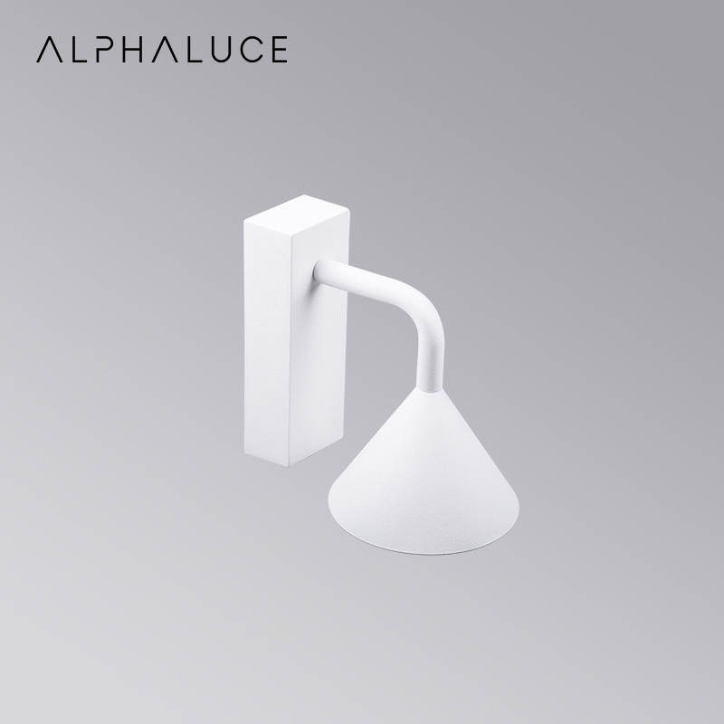 ALPHALUCE Fancy Wall Art With Lights Hotel Commercial Bed Side Lamp Aluminum Wall Mounted Led Light