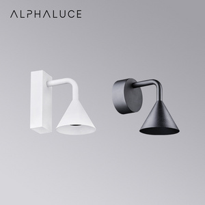 ALPHALUCE Fancy Wall Art With Lights Hotel Commercial Bed Side Lamp Aluminum Wall Mounted Led Light