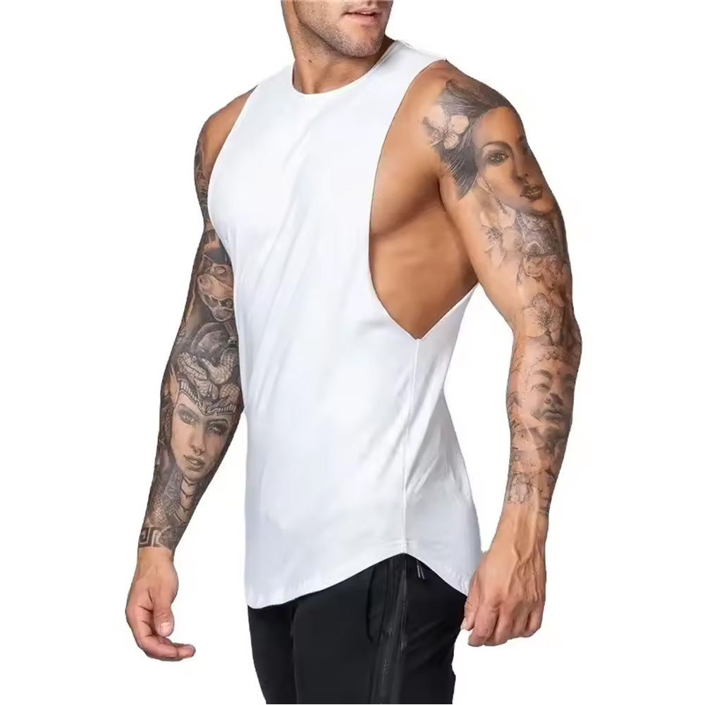 2024 Top Selling Men's Solid Color Tang Tops Muscle Man Wholesale Gym Workout Vest Tang Top For Men