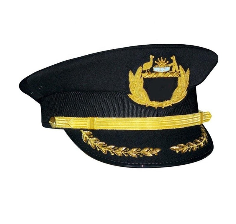 Custom cap badge airline officer uniform captain cap service caps