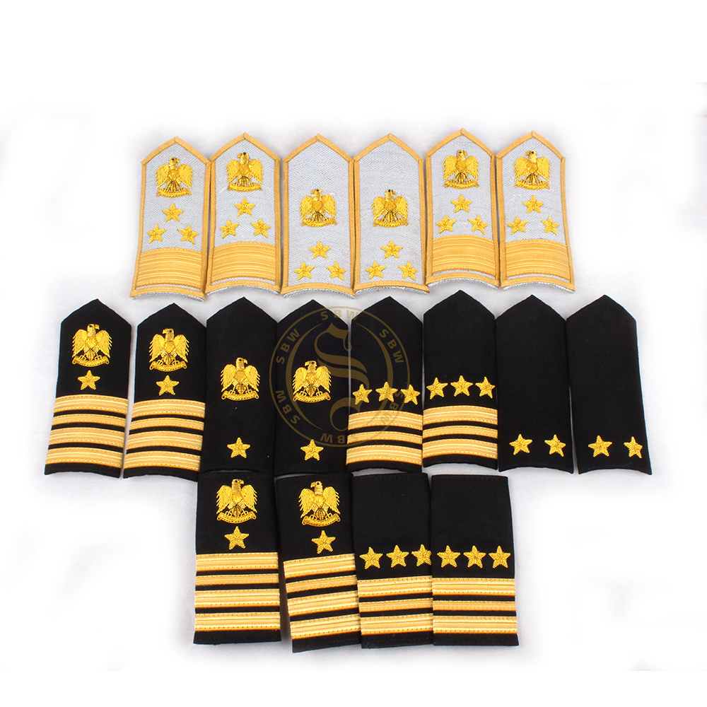 Gold and Silver 1 bar to 4 bars uniform pilot epaulette  Uniform Epaulets  Epaulettes By SUPER BADGES COMPANY