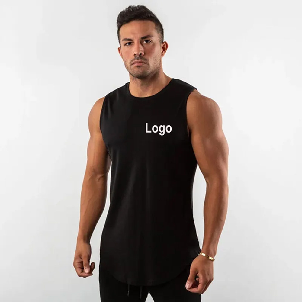 2024 Top Selling Men's Solid Color Tang Tops Muscle Man Wholesale Gym Workout Vest Tang Top For Men