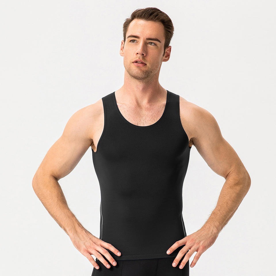 Cotton Gym Fitness Breathable Ribbed Absorb Sweat Wife Beater men's Tank Tops Men