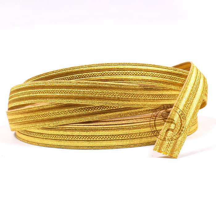 13mm -- Gold -- Bullion Wire -- Boating Uniform Lace | Best Embroidery Golden Silk Shoulder Ribbon and Braids Bullion Wire Braid