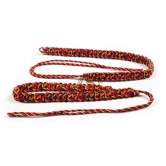 Luxurious Satin Ribbon Ceremonial Lanyard Cord for Fuerzas Armadas Dress Uniforms | Customizable Lanyards for Dress Uniforms