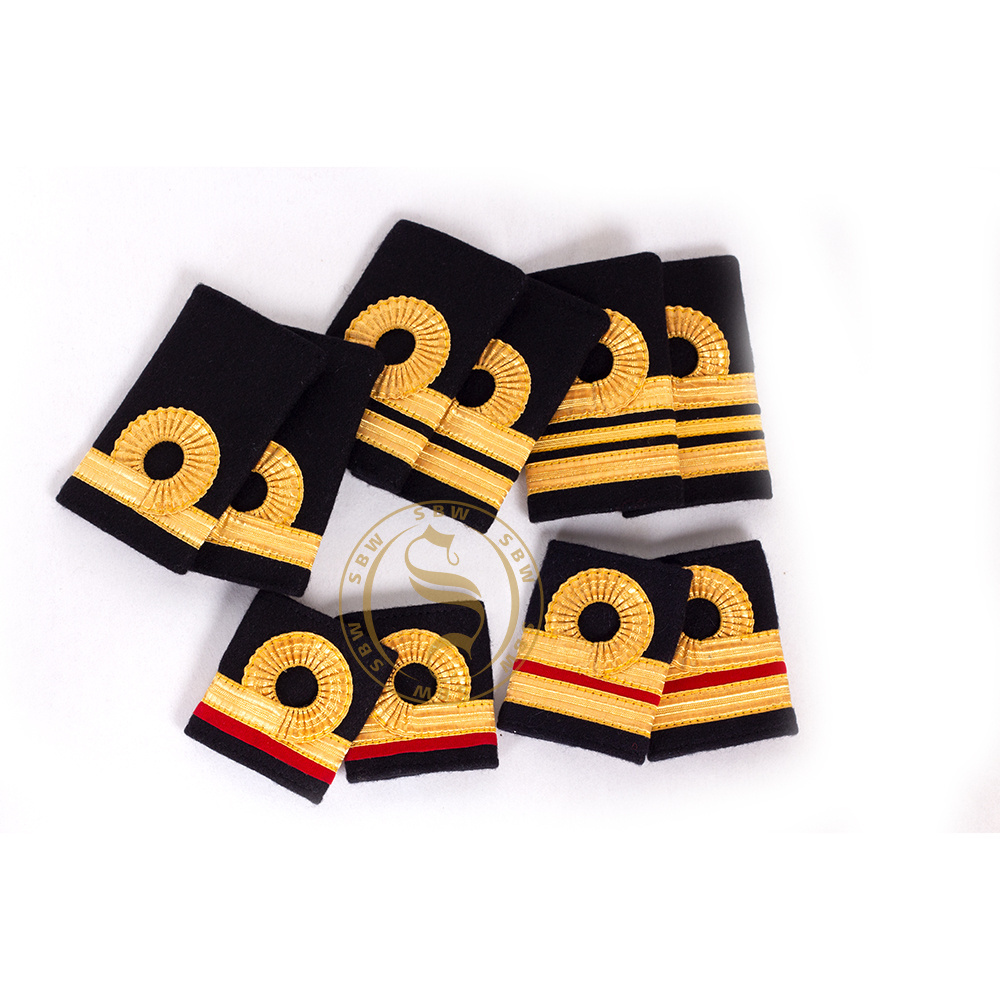 Custom uniform embossed garment sticker patch badge rank epaulettes ceremonial uniform accessories