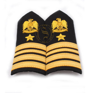 Gold and Silver 1 bar to 4 bars uniform pilot epaulette  Uniform Epaulets  Epaulettes By SUPER BADGES COMPANY