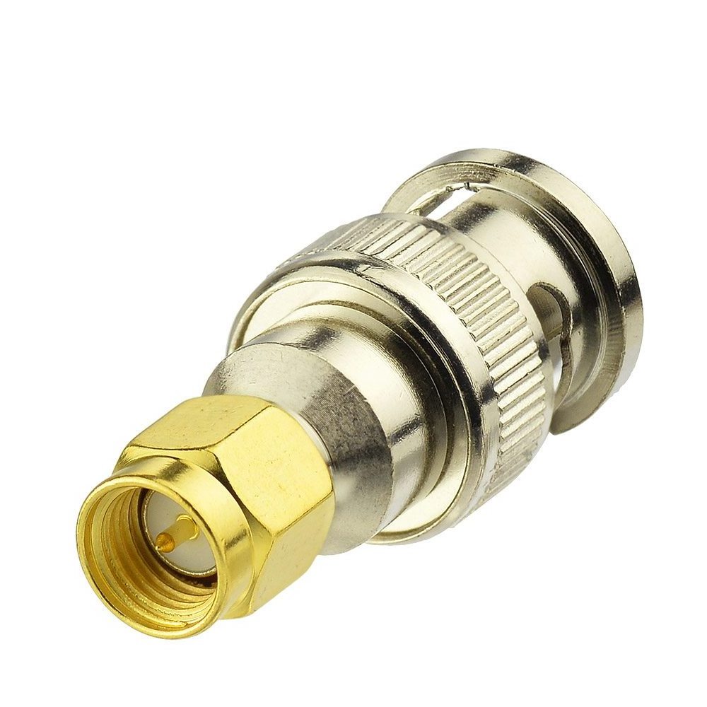 Ham Radio Accessories SMA Male to BNC Male Straight Adapter Connector for Vertex Icom Kenwood Baofeng Wouxun Two Way Radio