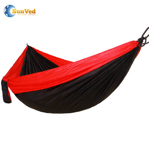 Outdoor goods hot sale double hammock 190T/210T polyester fabric hammock outdoor hammock