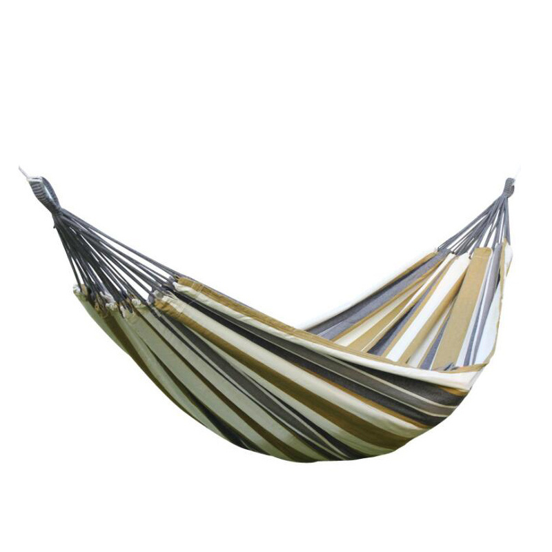 high quality outdoor Colorful Striped canvas hammock metal stand