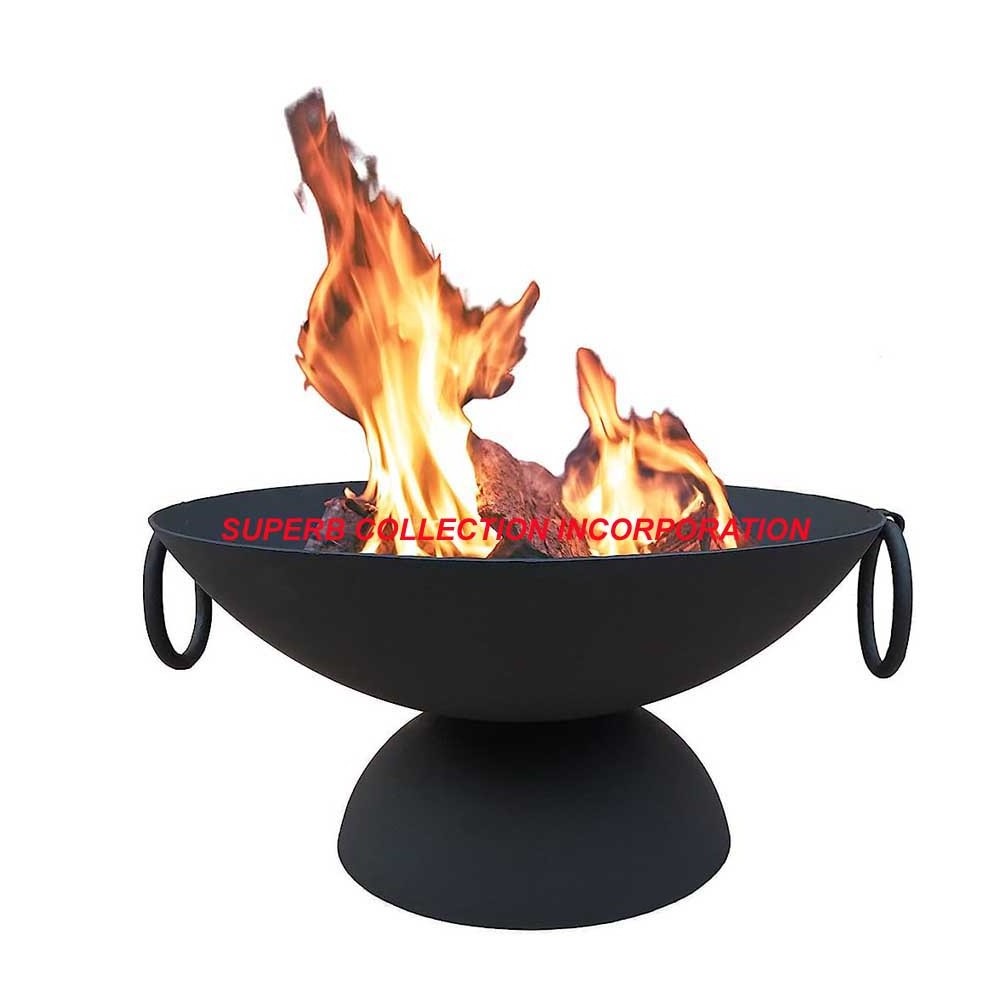 Black Big Fire Bowl Pit Handmade Made India On hot Sale