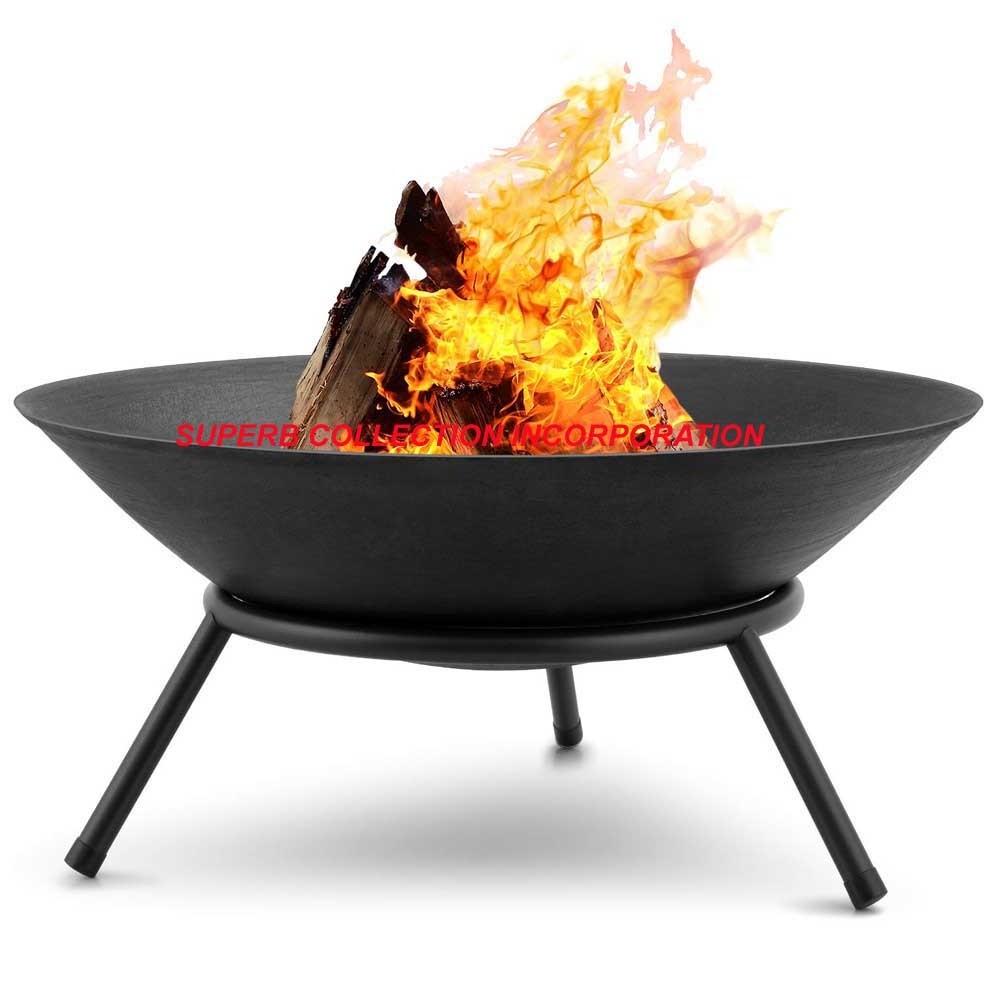 Burning Garden Fire Pit Bowl With Grill Outdoor and Indoor For Table Top Fire Pits