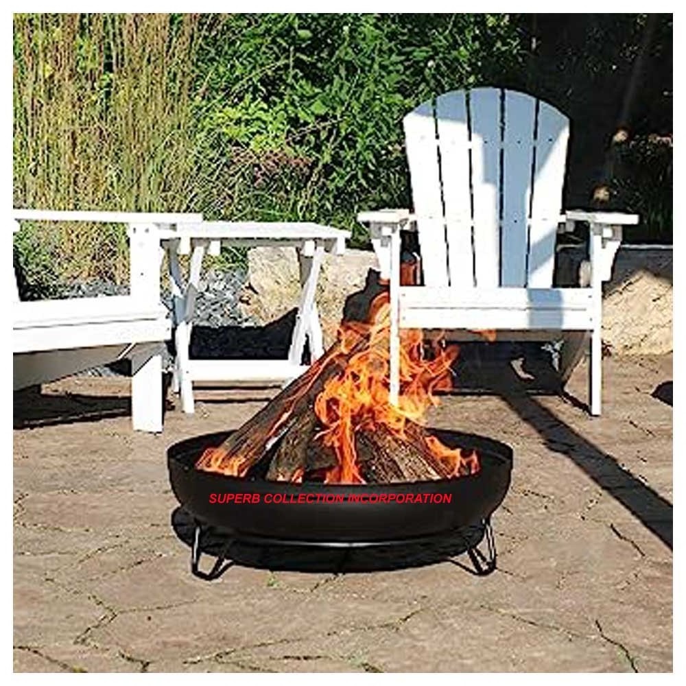 Burning Garden Fire Pit Bowl With Grill Outdoor and Indoor For Table Top Fire Pits