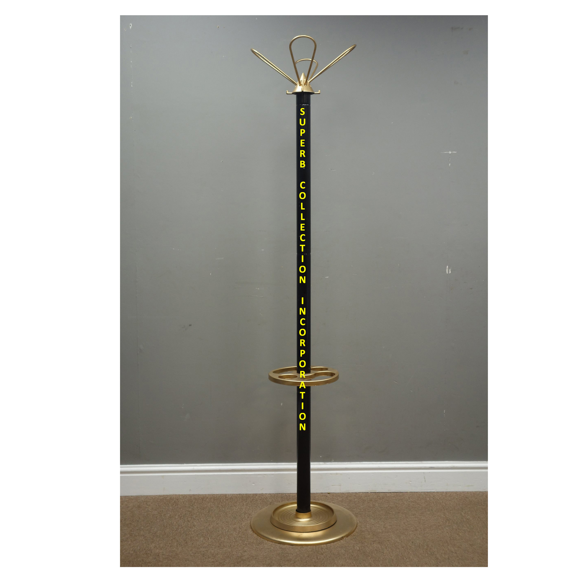 New Design Luxury Black Gold Coat Stand Wholesale Made In India