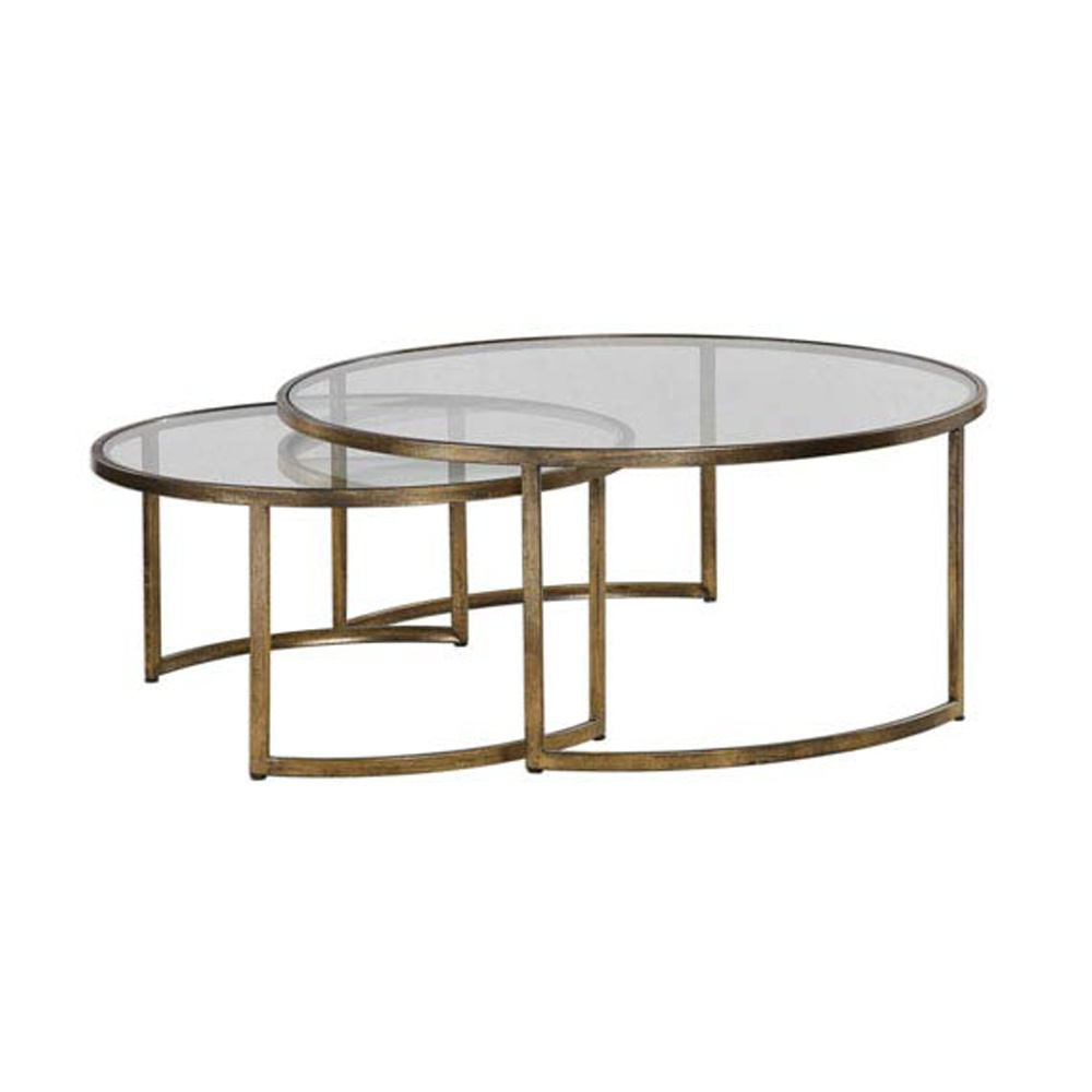 Modern Design Nesting Coffee Table Mirrors Top