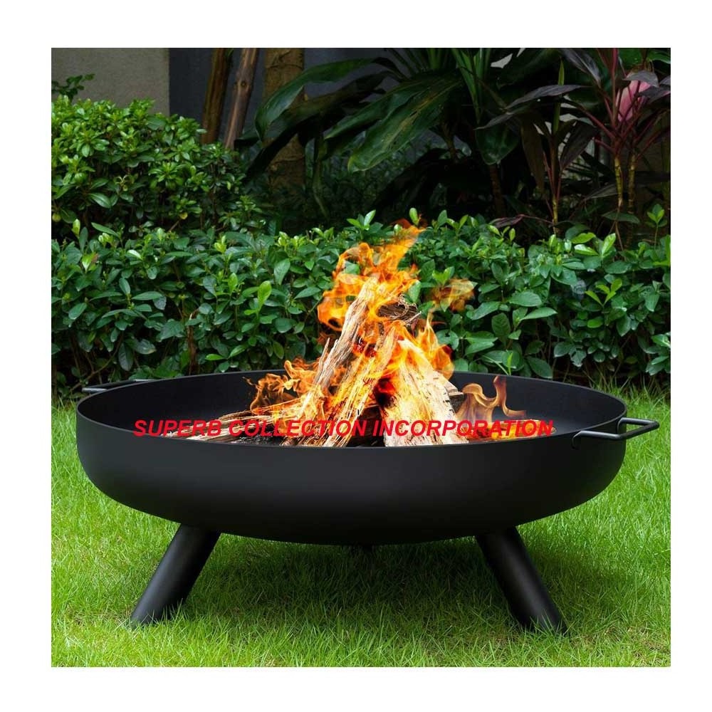 Black Big Fire Bowl Pit Handmade Made India On hot Sale