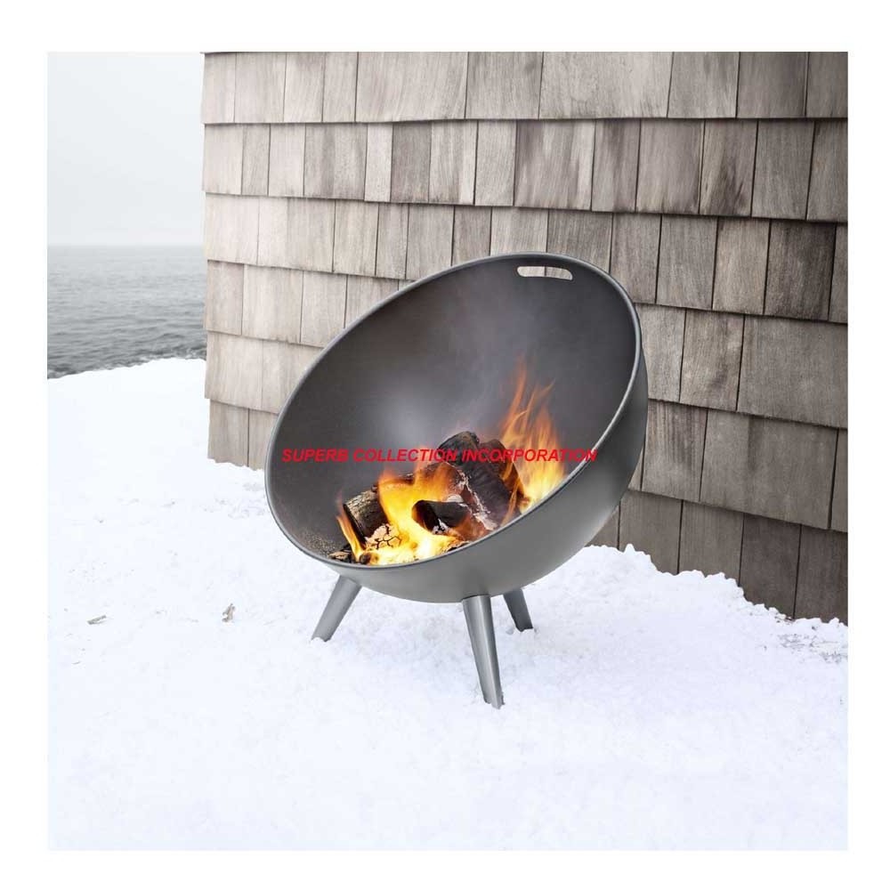 Modern and Vintage Design Metal Black Fire Pit With Lid On hot Sale