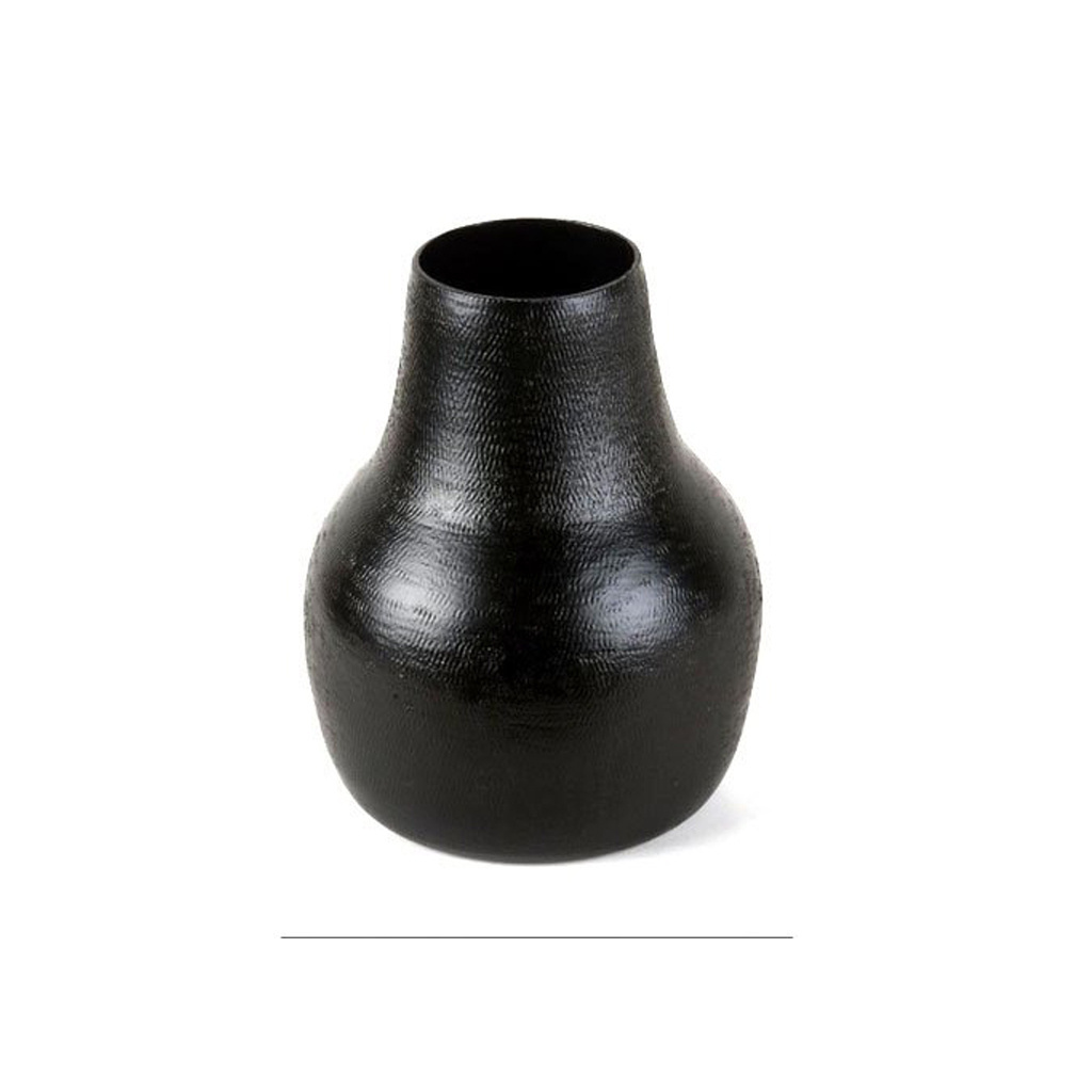 New Black Small Embossed Solid Metal Flower Vase Top Selling and Premium Quality