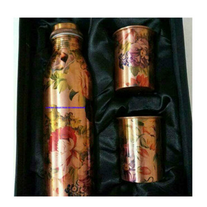 Printed Pure Copper Bottle Made In India Direct OEM factory Sale Hot Selling and High Quality