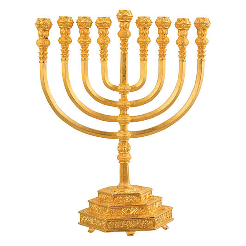 9 Lite Menorah Candle Stand