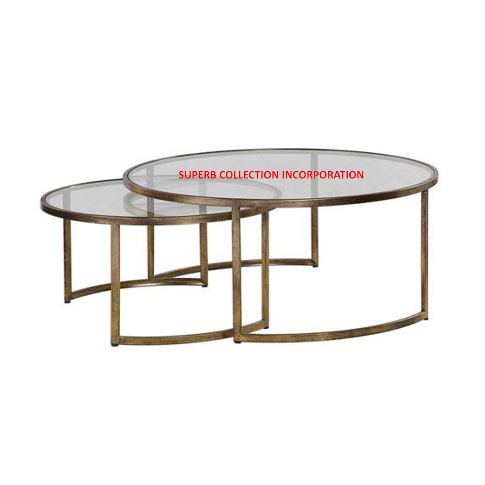 Modern Design Nesting Coffee Table Mirrors Top