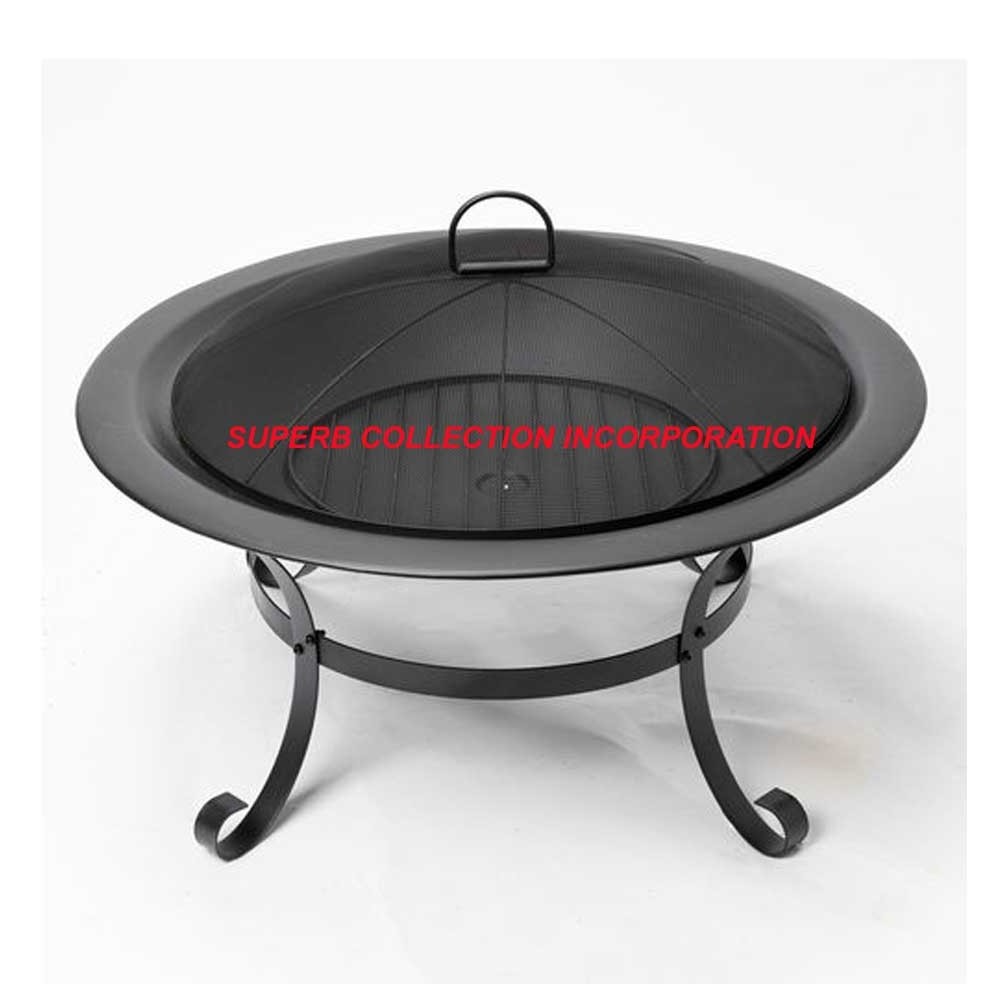 Modern and Vintage Design Metal Black Fire Pit With Lid On hot Sale