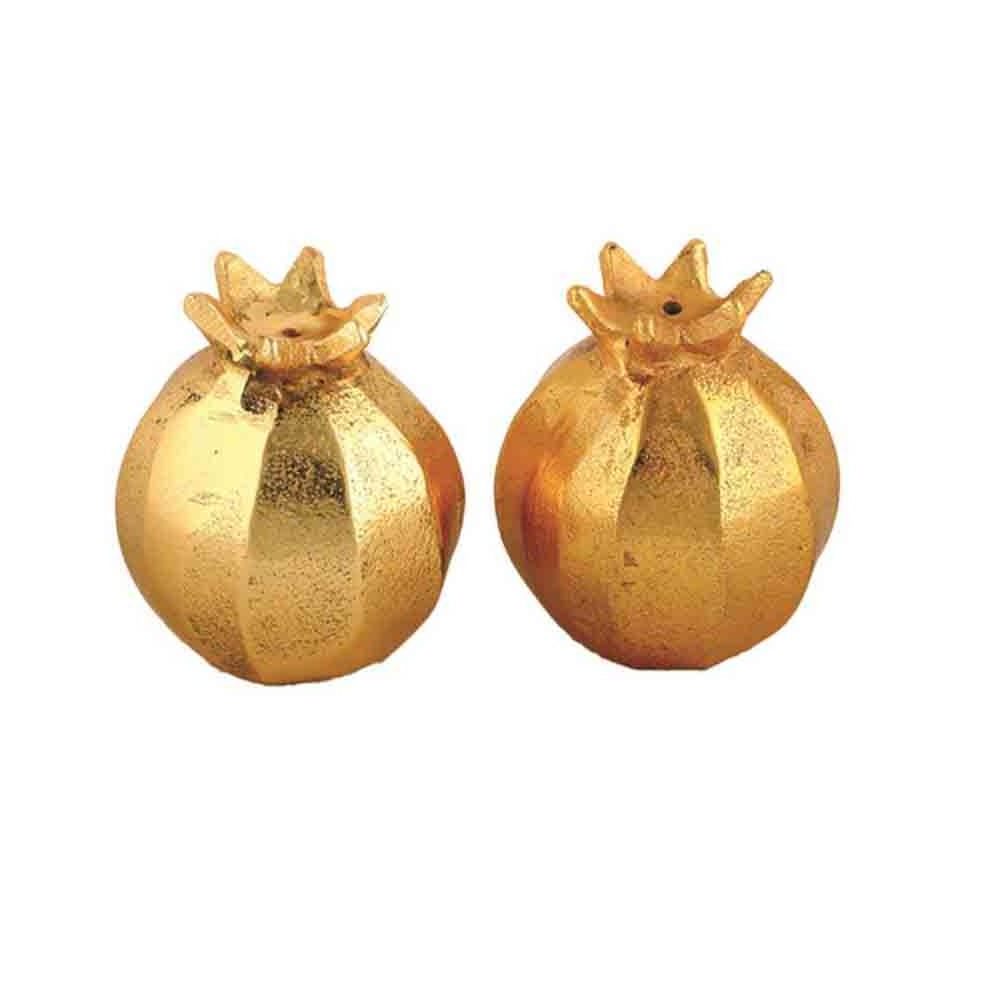 Gold Aluminium Guava Shape Luxury and Modern Design Tabletop Handmade Made In India Salt and Spices Pepper Shaker