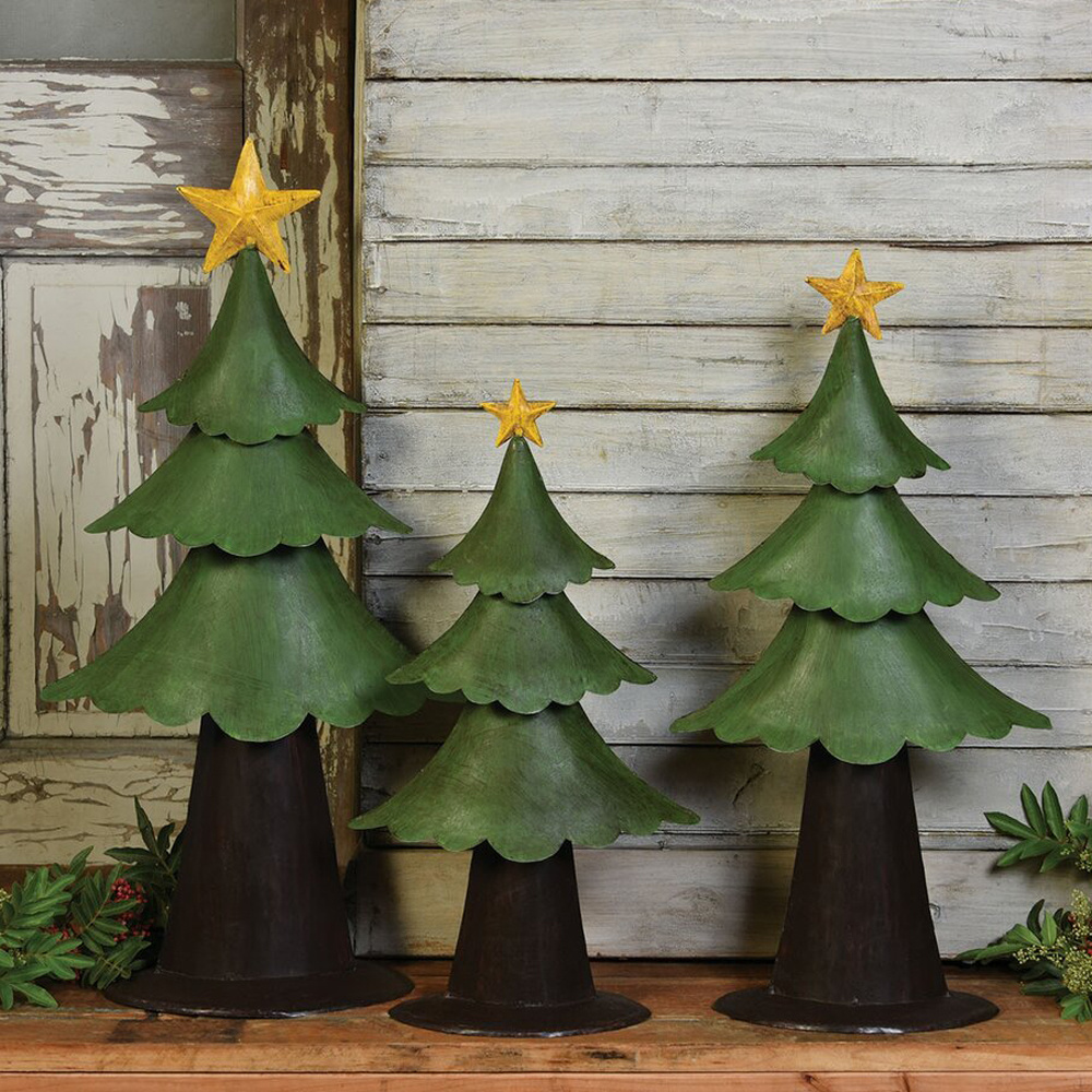 Green With yellow Star Home Decoration Christmas tree handmade