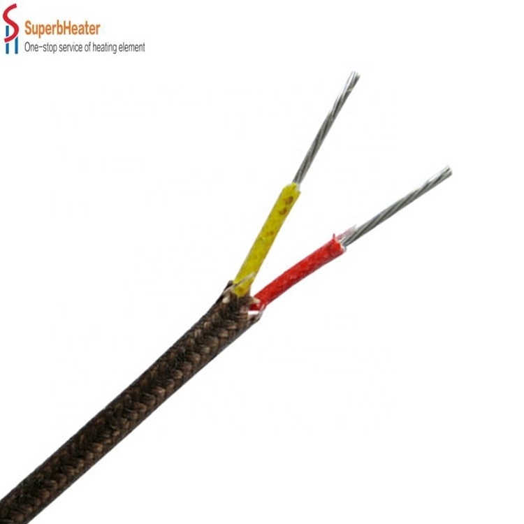 Type K/J/E/N/T/R/S/B Fiberglass/Silicone/Telfon/PVC Thermocouple Compensation/Extension Cable/Wire