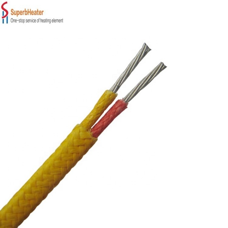 Type K/J/E/N/T/R/S/B Fiberglass/Silicone/Telfon/PVC Thermocouple Compensation/Extension Cable/Wire