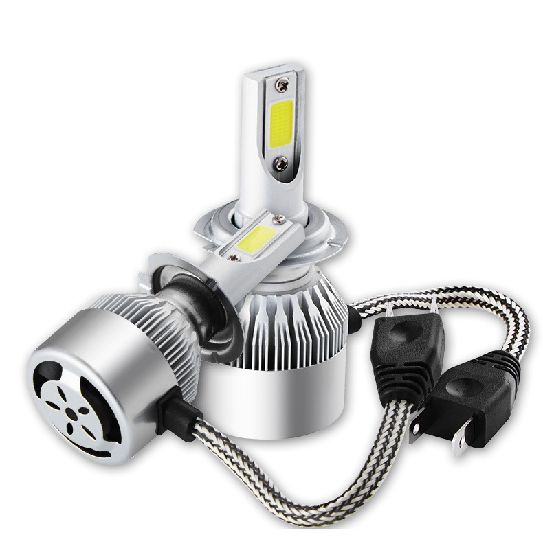 auto parts, LED/HID Super white 12V 24V COB LED head light fan h1 h3 h7 H11 H13 880 9005 9006 H4-3 8000lm led headlight bulb H4