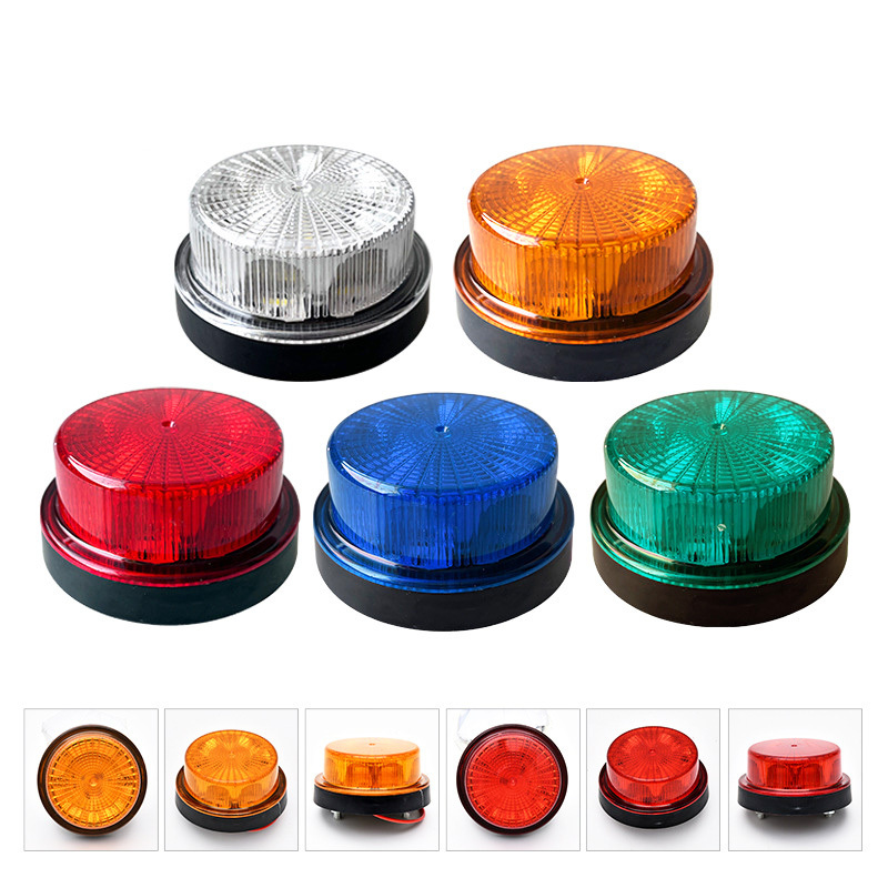 LED Beacon Strobe Light Flashing Emergency Lights Permanent Mount Rotating Rooftop Safety Warning Light for Trucks Tractors