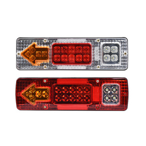 24V 19 LED 6.4 Inch 300x90mm 12V Tractor Warning Red Rear Light Trailer Stop Signal Lamp Truck Lights Brake Bulbs