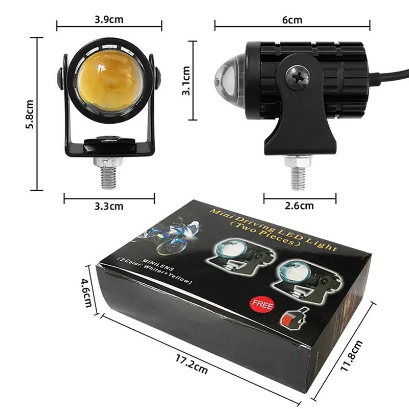 Angel Eye Replacement 24W Spot Light Small Brightest Led Motorcycle Driving Lights