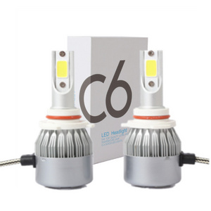 9005 9006 C6 LED Car Headlight Conversion Kit COB Bulbs 36W 6500K White High Light Auto Lamps Fog Lights 8000LM