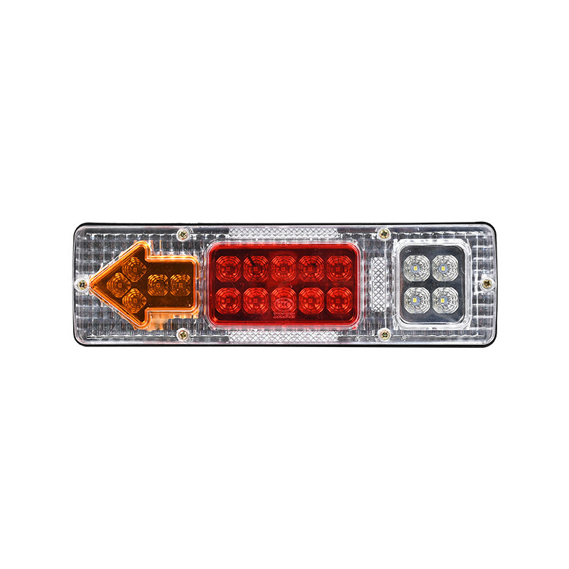 24V 19 LED 6.4 Inch 300x90mm 12V Tractor Warning Red Rear Light Trailer Stop Signal Lamp Truck Lights Brake Bulbs