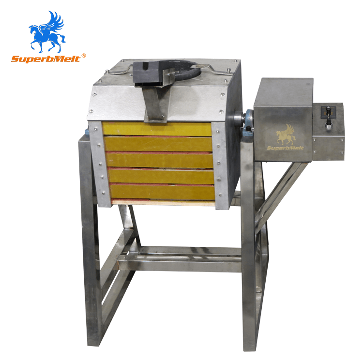 Superbmelt CE Hydraulic Tilting Industrial Cast Iron Induction Melting Furnace For Sale