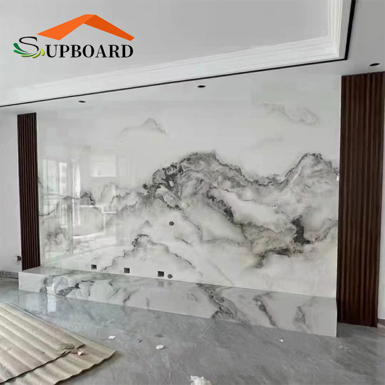 LC Payment 3D Wall Panel PVC Faux Marble Plastic Sheet For TV Backdrop Decoration