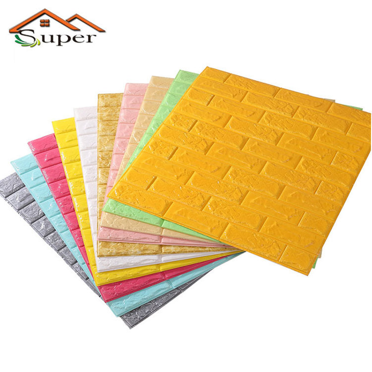 PE Foam 3D Brick wall Panel Stickers