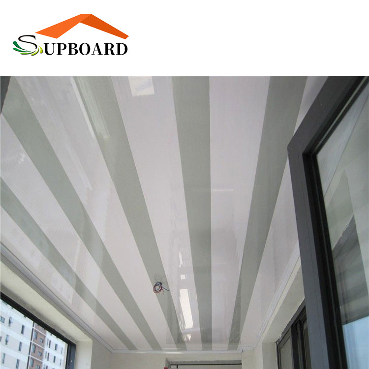 Waterproof Interlocking Decorative Suspended False Tiles Roof Stretch Plastic PVC Strip Ceiling Panel