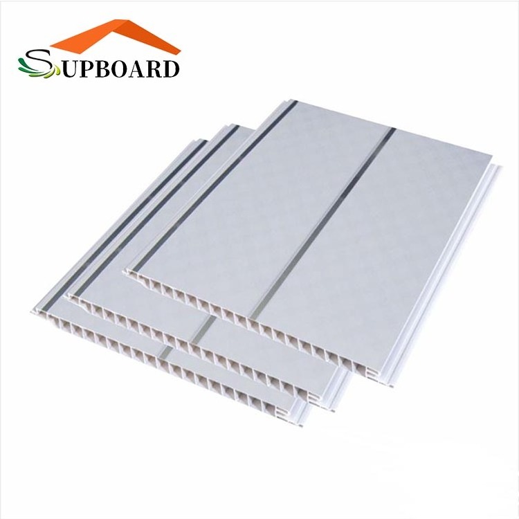 Waterproof Interlocking Decorative Suspended False Tiles Roof Stretch Plastic PVC Strip Ceiling Panel