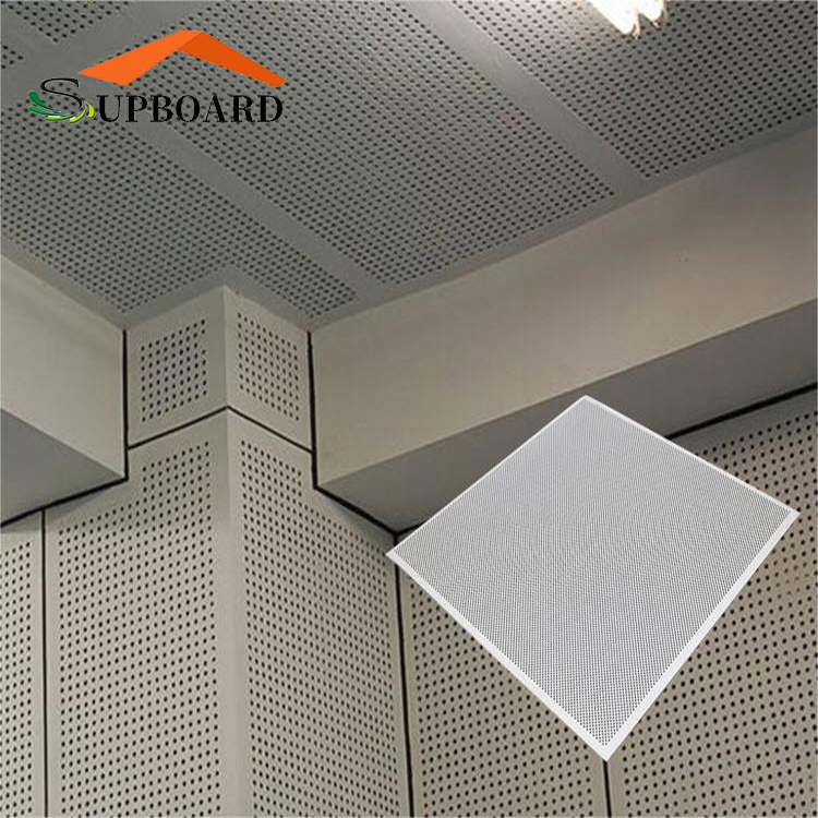 60 x 60 Hospital Decorative Acoustic Aluminum Perforated False Ceilings Tiles Design