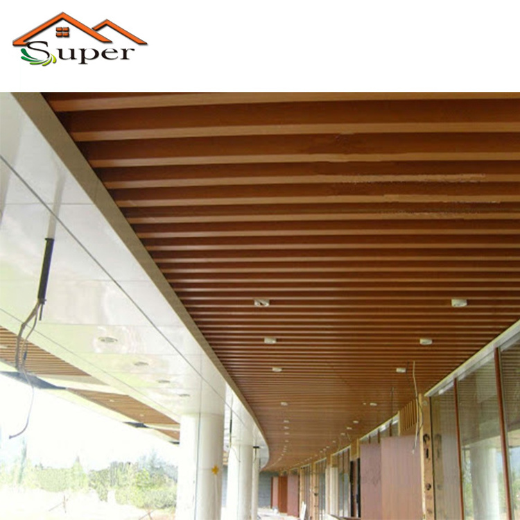 Outdoor Building Wpc Composite Grille Eaves Click Wall Ceiling Tiles