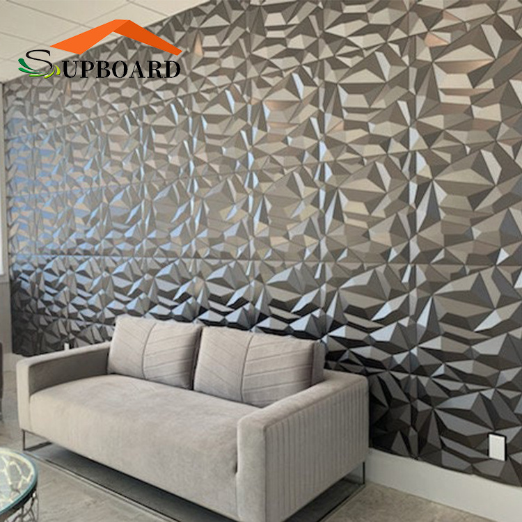 Decorative Wall Panels Interior PVC Art 3D Paneling Textured 3D Design Diamond Wallpaper