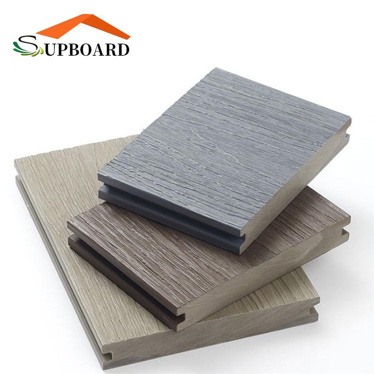 Round Hollow Co-Extrusion Wpc Interlocking Pavers Veneer Laminated Decking Tiles Prices