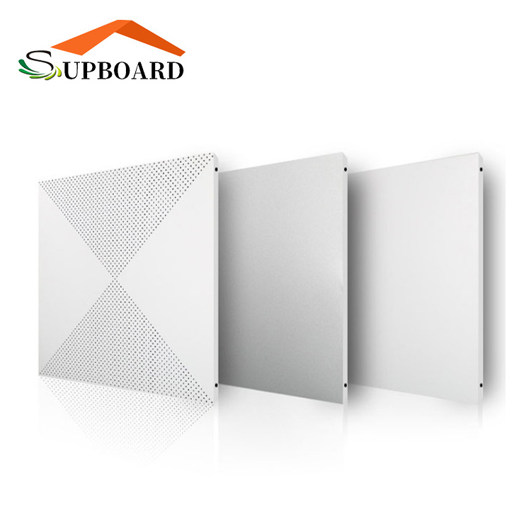 High Quality Decorative Aluminum Suspended Ceiling Tiles 600x600mm Perforated Lay in Manufacturers