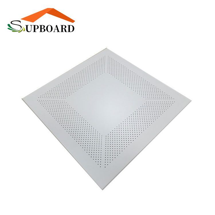 High Quality Decorative Aluminum Suspended Ceiling Tiles 600x600mm Perforated Lay in Manufacturers