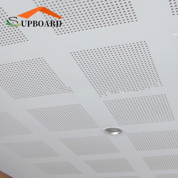 Office Hall Plaster Decorative PVC Laminated Gypsum Board False Ceiling Tiles