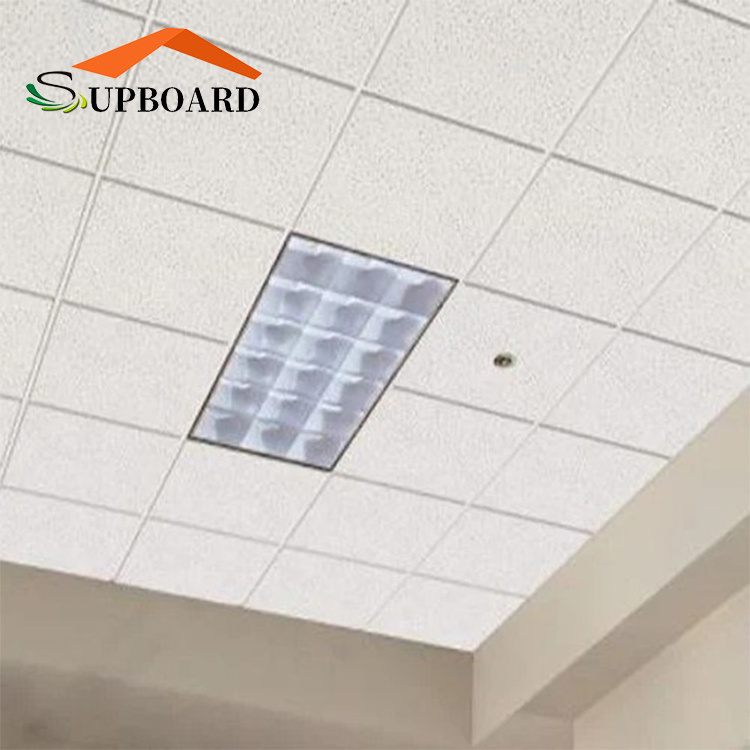 60x60 Acoustic Mineral Fiber Board Ceiling Tiles Light Weight